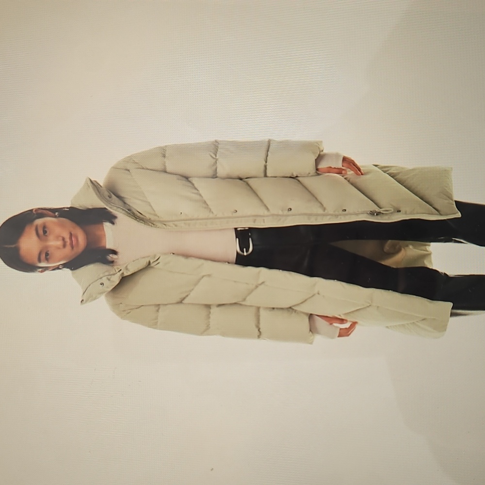 Aritzia Light Green Cloud Puffer Coat
